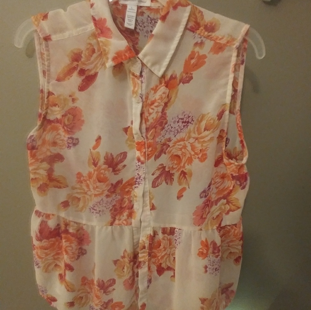 Women's Floral Button Up Blouse